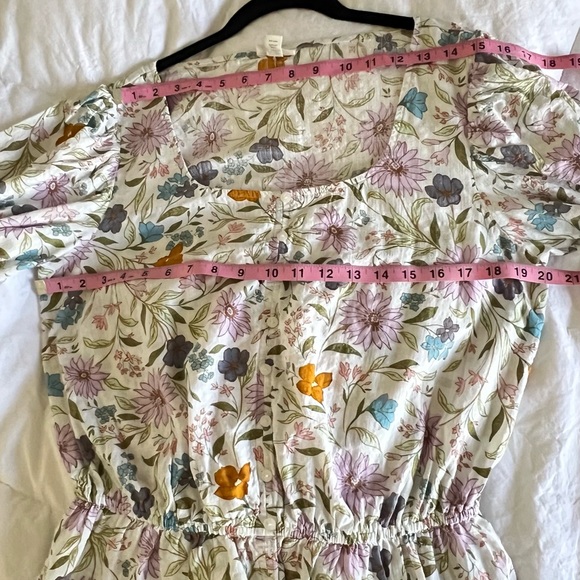 ANA A New Approach Boho Peasant Top Retro Multicolor Floral Blouse Size Large - Picture 10 of 13